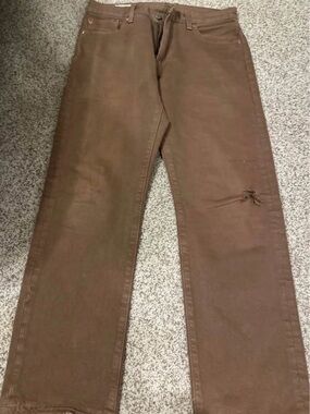 Levi's tan/brown straight-leg jeans